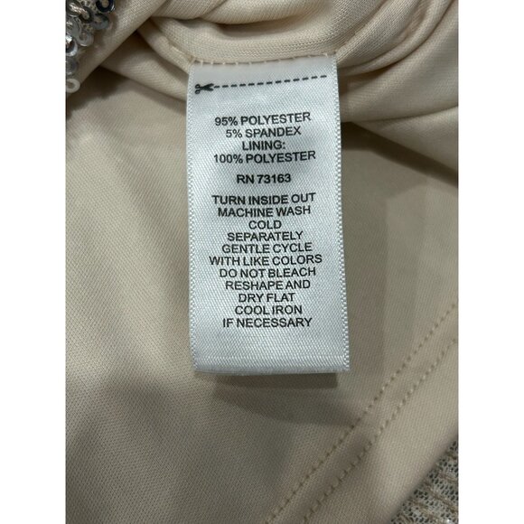 Cable & Gauge Large Long Open Sleeve Sequin Top Keyhole Back Sparkle Holiday - Picture 7 of 10